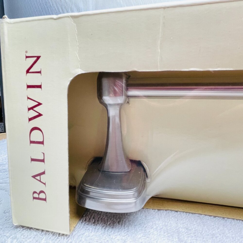 New In Box & Sealed Baldwin "Tybee" 30" Towel Bar, Satin Nickel #3851-150-30